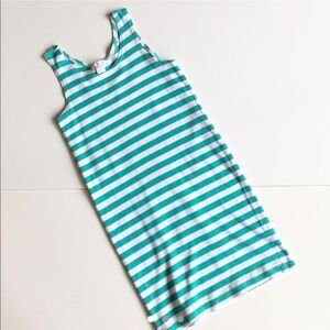90s Vintage cotton striped tank dress xs s 0 2 women nautical limited summer